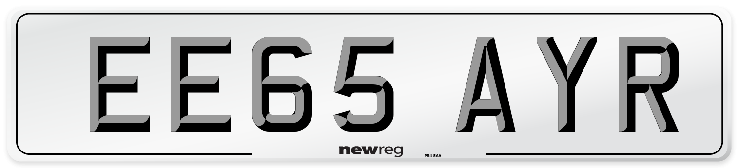 EE65 AYR Number Plate from New Reg